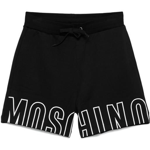 Moschino bermuda con logo - nero