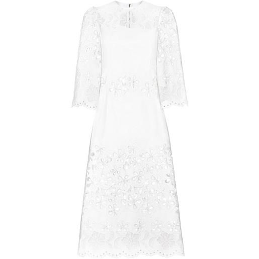 Dolce & Gabbana abito midi con lavorazione cut-out - bianco