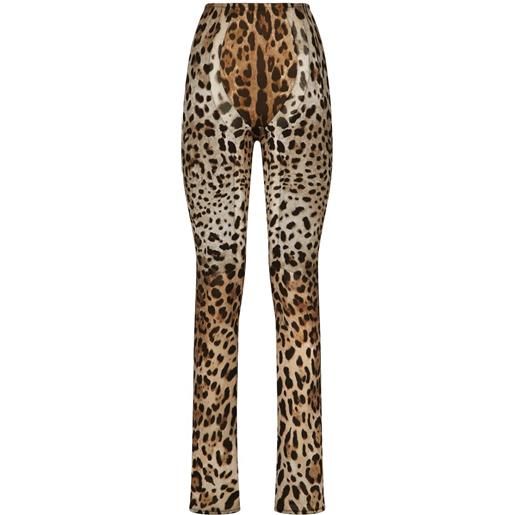 Dolce & Gabbana pantaloni svasati leopardati kim dolce&gabbana - toni neutri