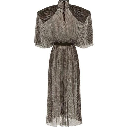 Dolce & Gabbana abito lungo con strass - grigio