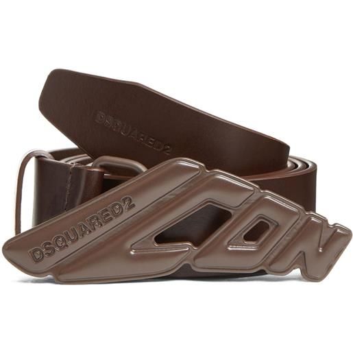 DSQUARED2 cintura con placca icon new generation - marrone