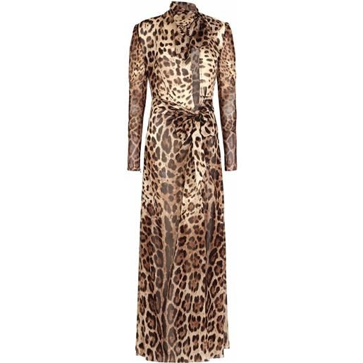 Dolce & Gabbana abito midi con stampa - marrone