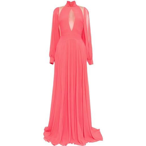 Saiid Kobeisy abito in crepe georgette - rosso