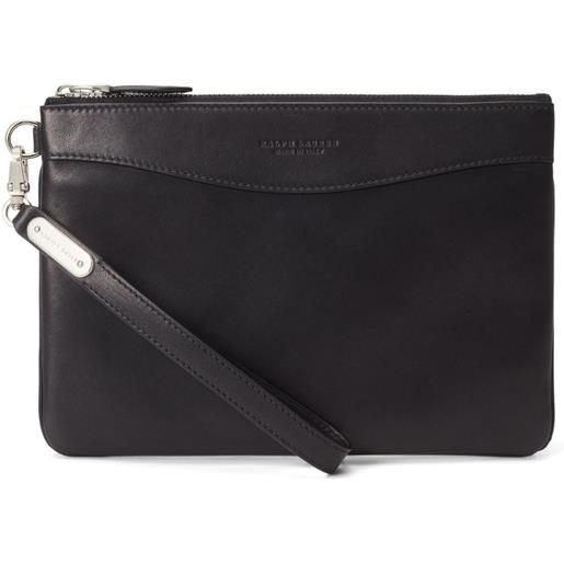 Ralph Lauren Purple Label portafoglio con logo goffrato - nero