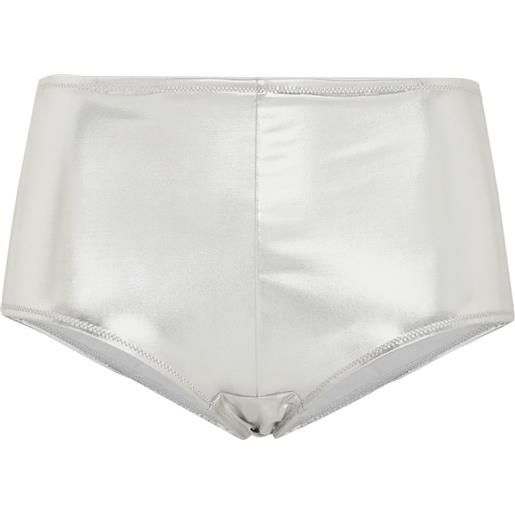 Dolce & Gabbana slip metallizzati a vita bassa - argento