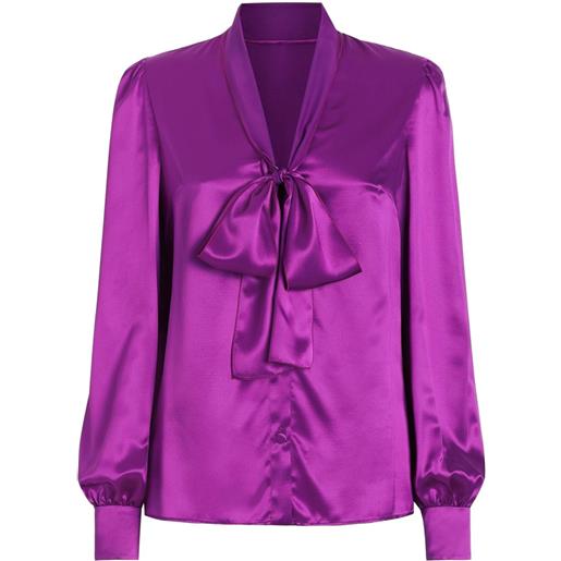 Dolce & Gabbana camicia con fiocco - viola