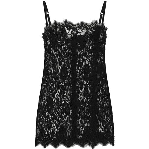Dolce & Gabbana canottiera con scollo quadrato - nero