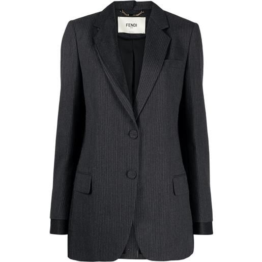 FENDI blazer gessato - grigio