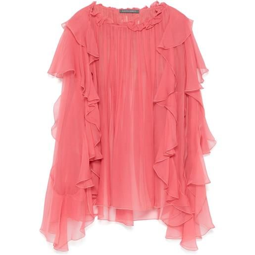 Alberta Ferretti blusa in chiffon - rosa
