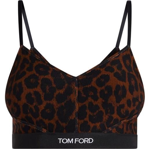 TOM FORD top con stampa - marrone