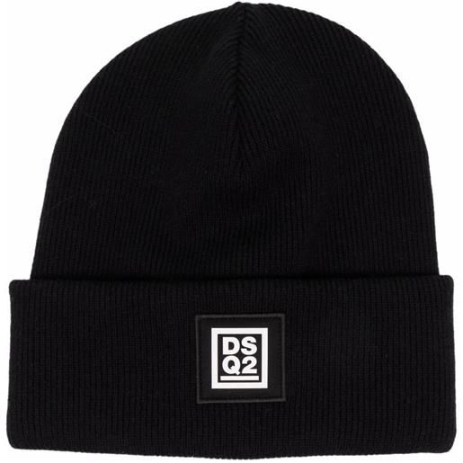 DSQUARED2 berretto con applicazione - nero