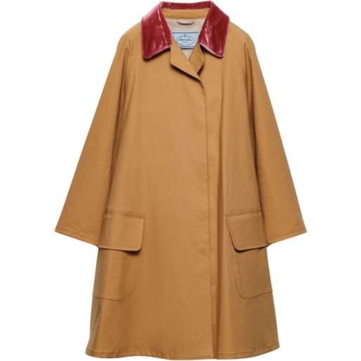 Prada impermeabile in cotone - marrone