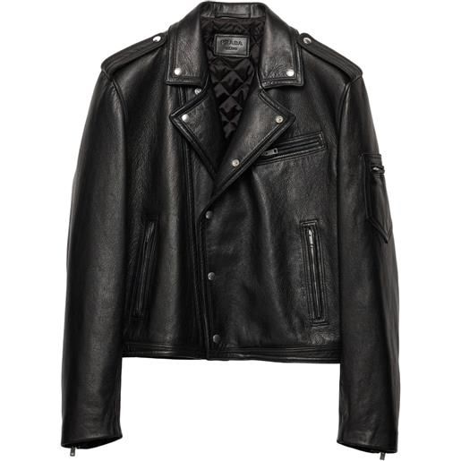 Prada giacca in pelle - nero