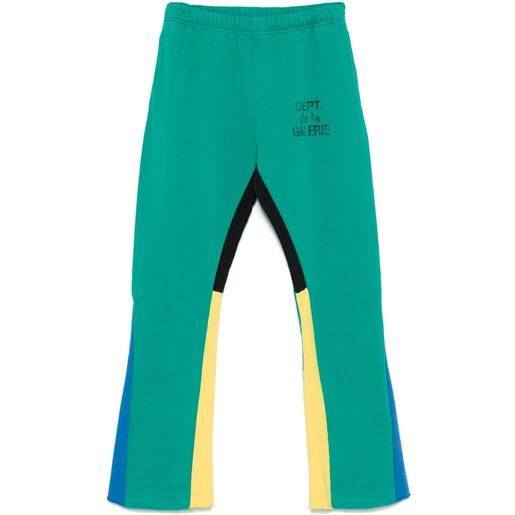 GALLERY DEPT. pantaloni sportivi svasati - verde