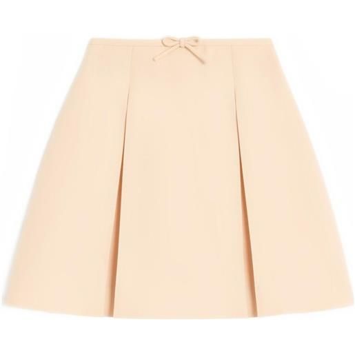 Valentino Garavani minigonna crepe couture - toni neutri