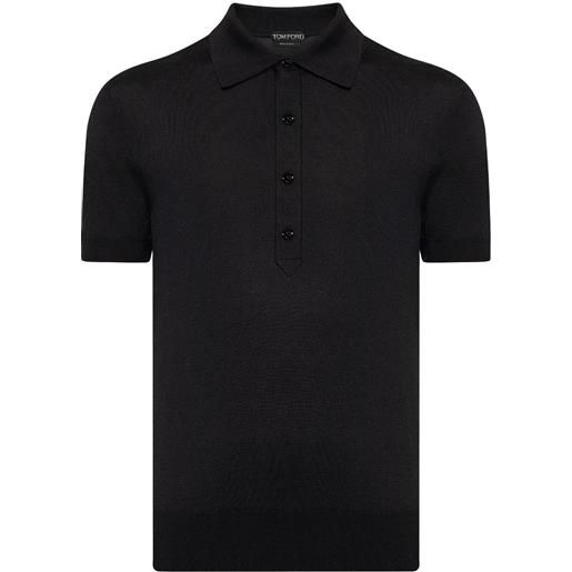 TOM FORD polo in seta - nero