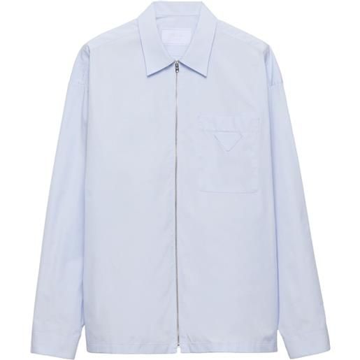 Prada camicia con zip - blu