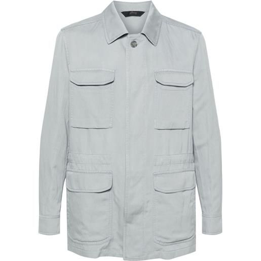 Brioni giacca-camicia sahariana - blu