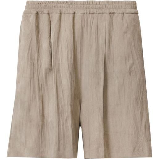 Fabiana Filippi shorts con effetto stropicciato - marrone