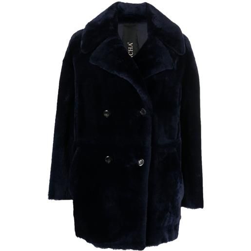 Blancha cappotto doppiopetto - blu