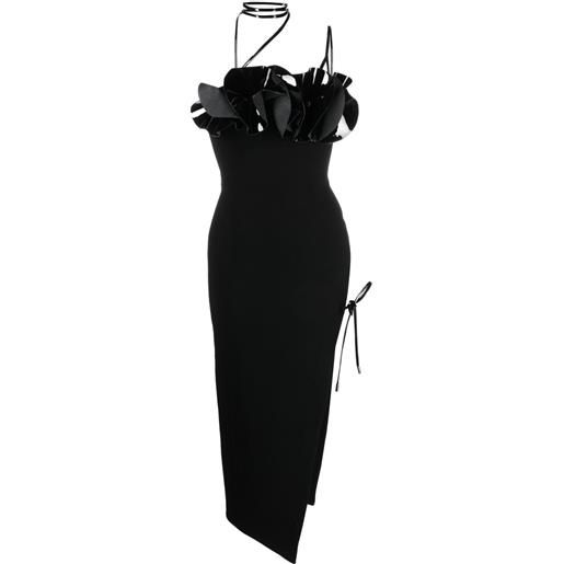 David Koma abito midi con applicazione - nero
