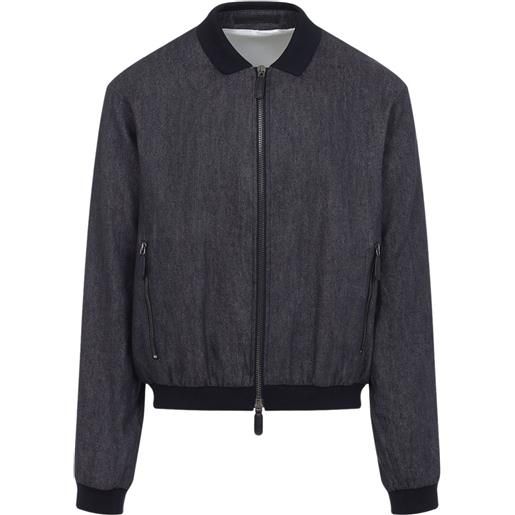 Giorgio Armani bomber denim - blu