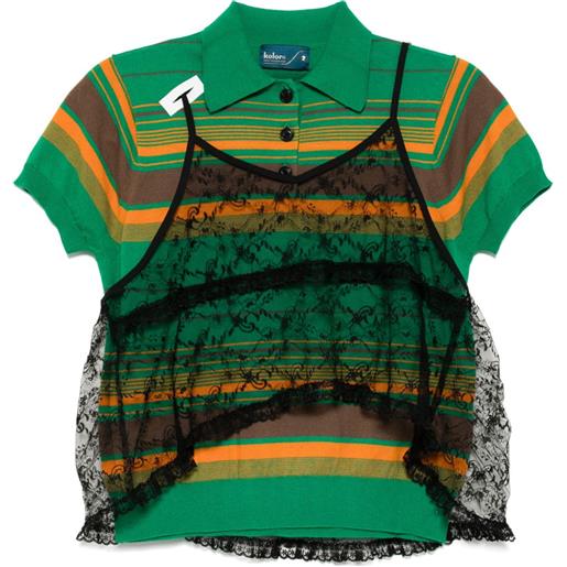 Kolor polo a righe - verde