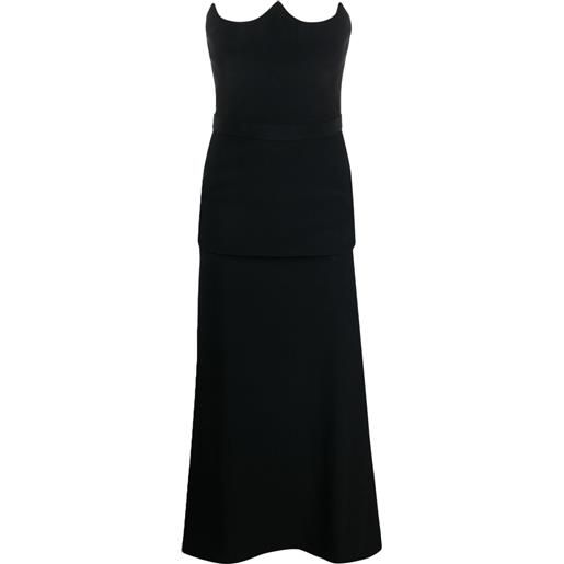 Alexander McQueen abito lungo senza spalline - nero