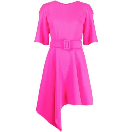 Oscar de la Renta abito con bordo asimmetrico - rosa
