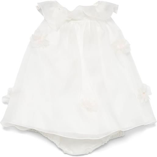 La Stupenderia abito con applicazione a fiori - bianco