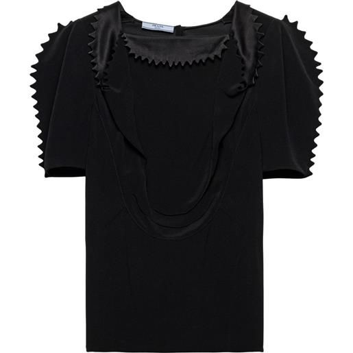 Prada top in crêpe - nero