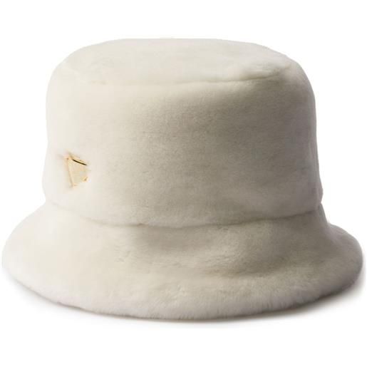Prada cappello con logo a triangolo - bianco