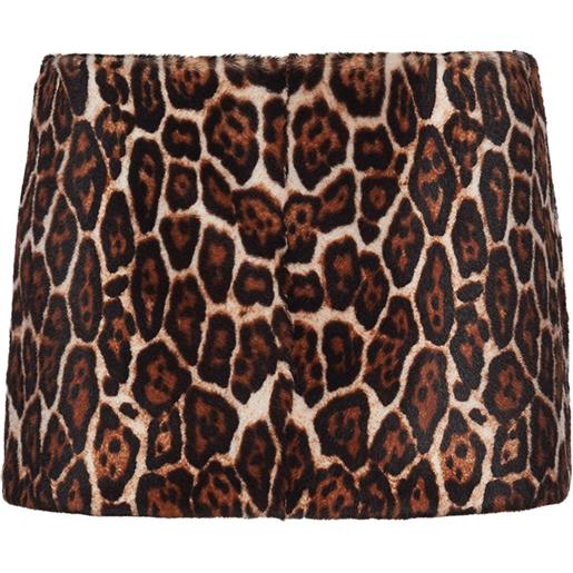 Prada minigonna con stampa - marrone