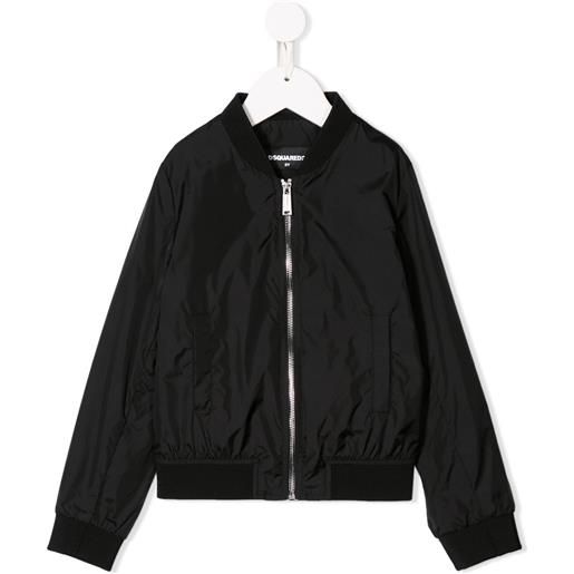 DSQUARED2 KIDS bomber con stampa - nero