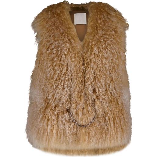 Givenchy gilet smanicato in pelliccia - toni neutri