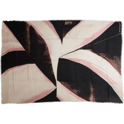 Alexander McQueen sciarpa abstract brushstroke - nero