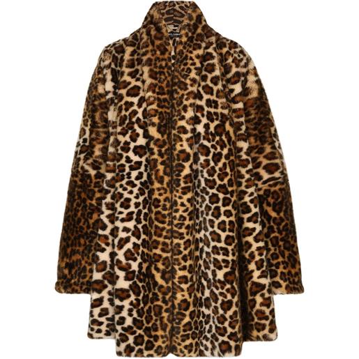 Dolce & Gabbana mantella leopardata kim dolce&gabbana - marrone