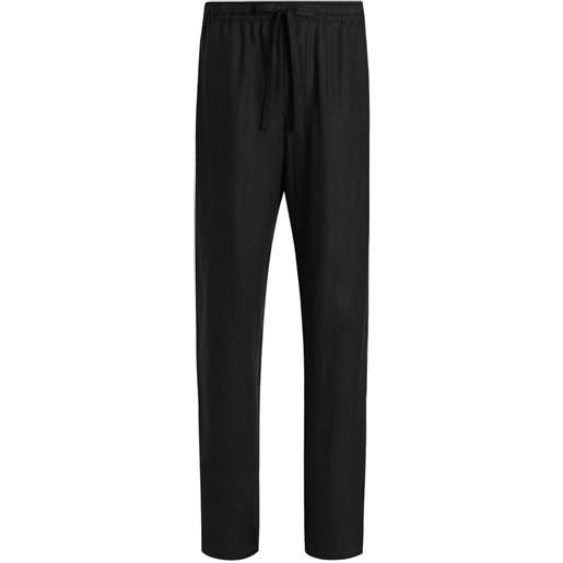 Dolce & Gabbana pantaloni con dettaglio a righe - nero