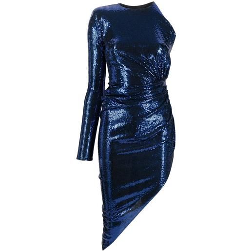 Alexandre Vauthier abito asimmetrico con paillettes - blu