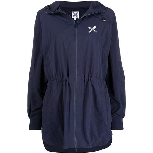 Kenzo parka con cappuccio little x - blu