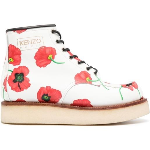 Kenzo stivali yama a fiori - bianco