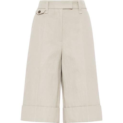Brunello Cucinelli shorts lunghi - toni neutri