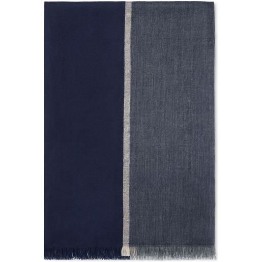 Brunello Cucinelli sciarpa con design color-block - blu