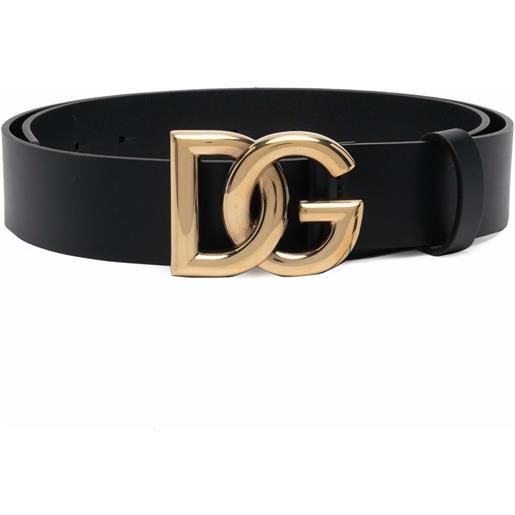 Dolce & Gabbana cintura con logo dg - nero