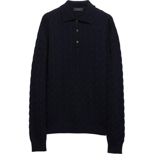 Prada maglione stile polo - blu