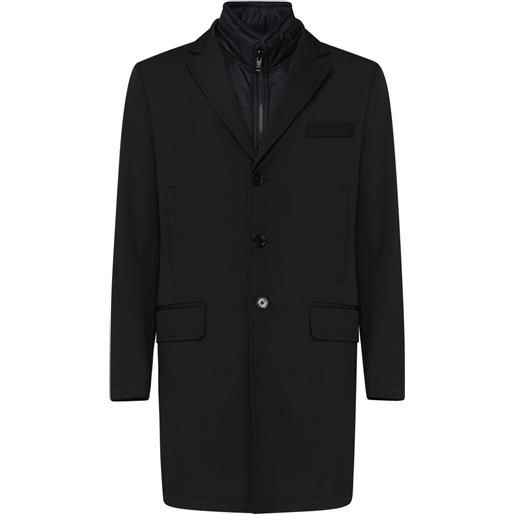 Fay cappotto con design a strati - nero