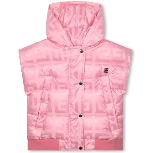 Givenchy Kids gilet imbottito 4g jacquard - rosa