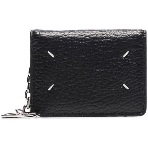 Maison Margiela portacarte con quattro punti cucitura - nero