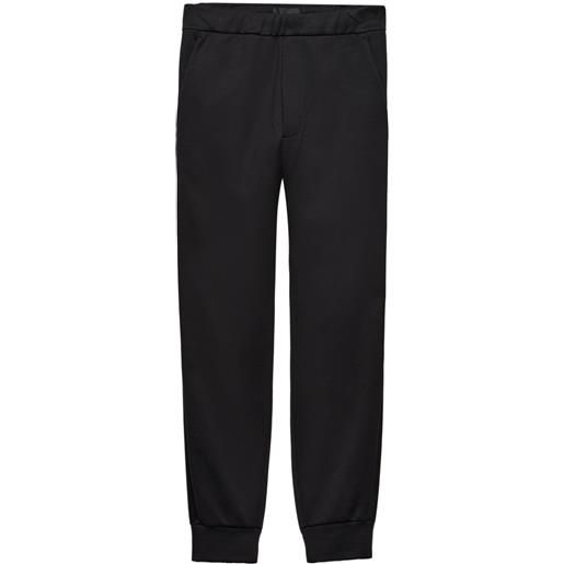 Prada pantaloni sportivi con dettaglio in duchesse - nero