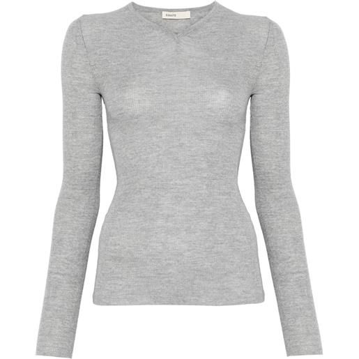 KHAITE maglione a coste - grigio